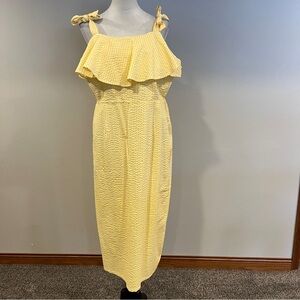 A New Day Yellow Sleeveless Ruffle Dress midi dress size extra large